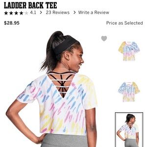 Brand new in packaging pink ladder back crop top